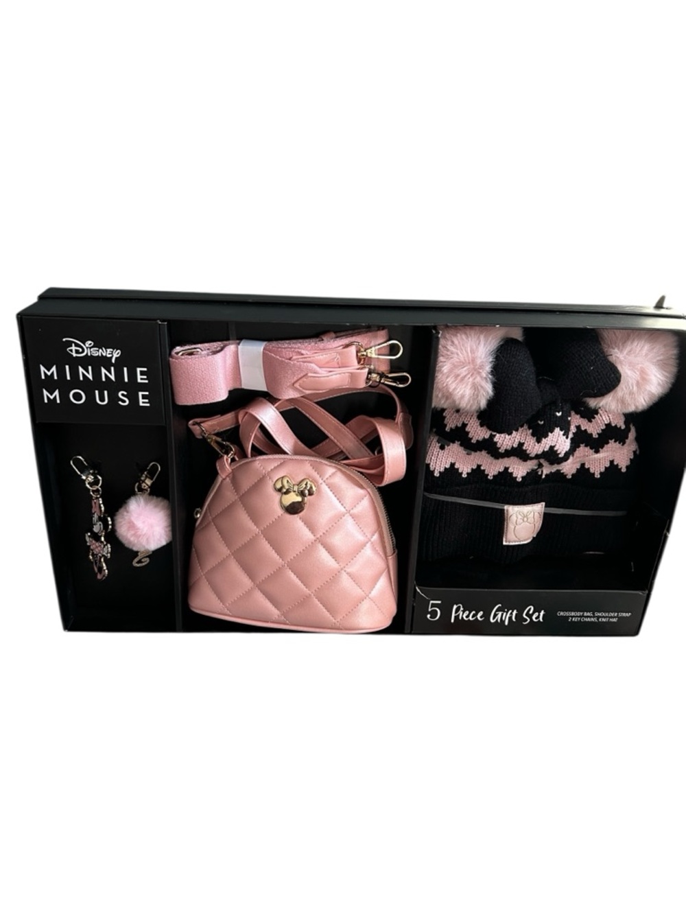 Disney Minnie Mouse Pink Quilted Accessory Set